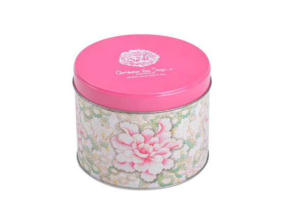 Round premium tinplate gift box