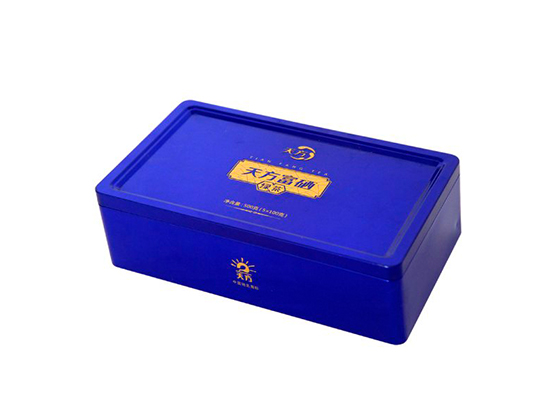 Rectangular tea tin box