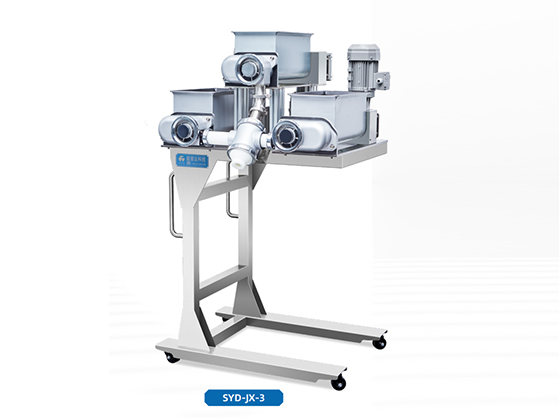 Three-bucket stuffing machine