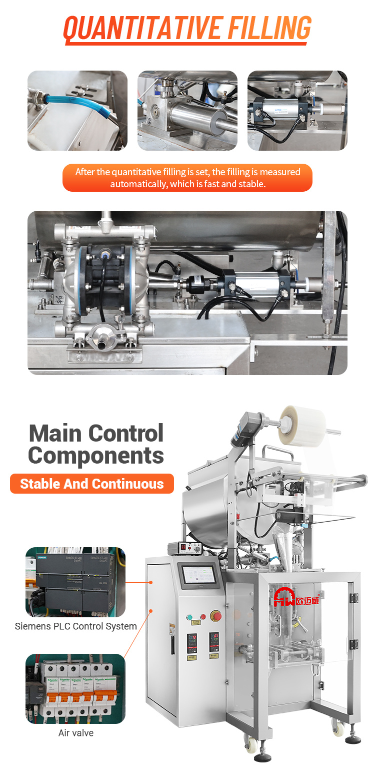 OMW-TS320 3 Side Sealed Liquid Sachet Filling And Packaging Machine