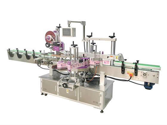 three sticker front&back&top labeling machine