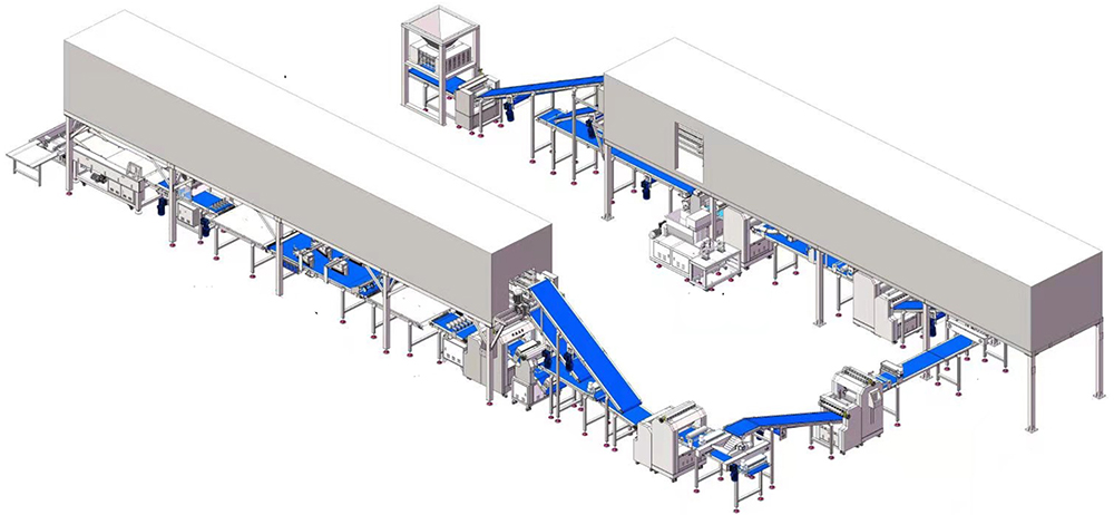 High Capacity Industrial Automatic Lamination Line for Danish Bread and Pastry