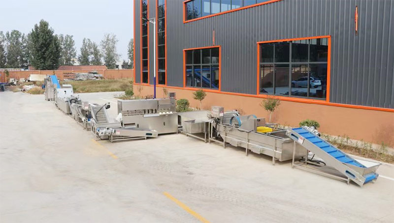Horizontal Vortex Spiral Washing Machine Fruit and vegetable crisp cleaning and pre-processing equipment