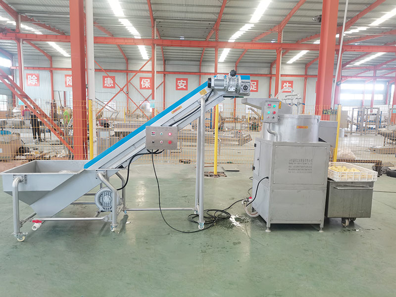 Rhizome continuous peeling cleaning line Root peeling machine