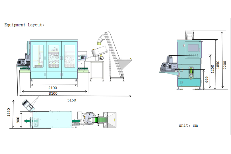 Aseptic carton capping equipment for 330ml/500ml/1L cardboard beverage cartons