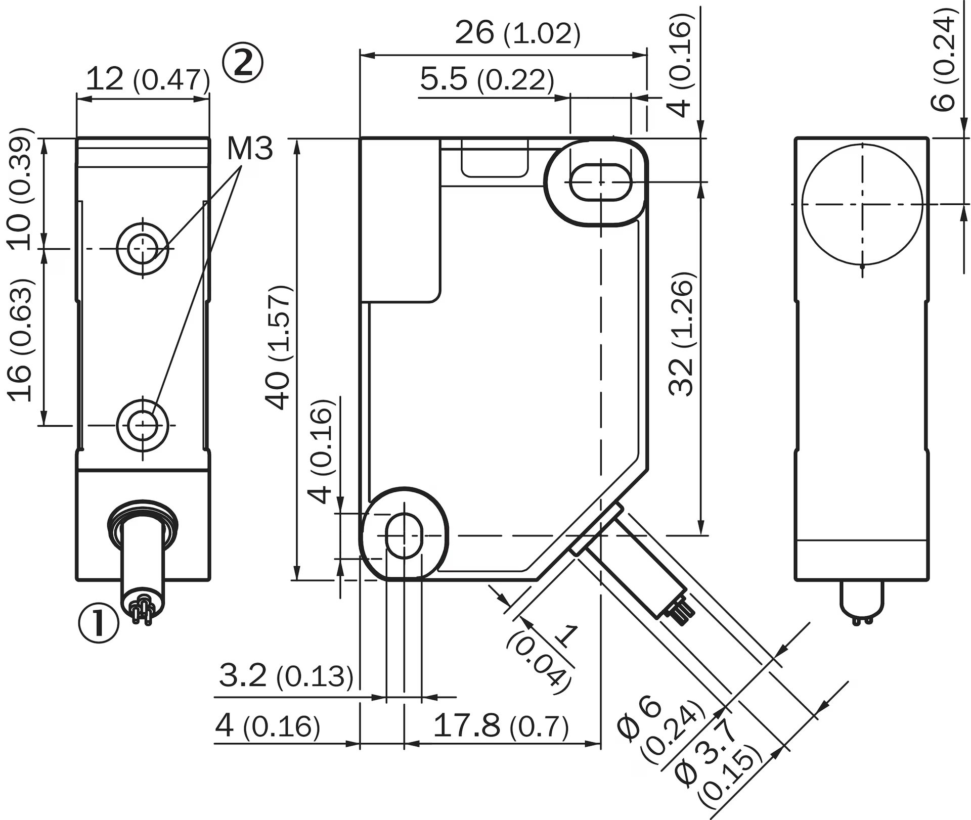 Inductive proximity sensors: IQB---IQ12-08NNSKW2S