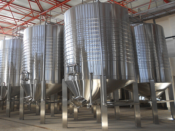 15-Cubic-Meter Wine Fermentation Tank with Inclined Conical Bottom