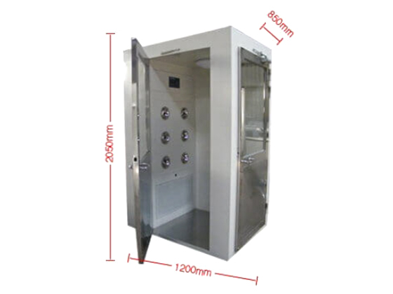 Stainless steel single-person single-blowing air shower room FLS-1A