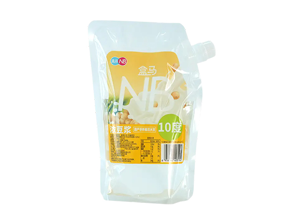 Printed 1kg soy milk vertical spout bag