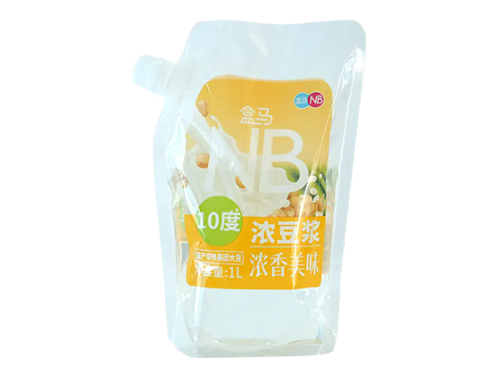 Printed 1kg soy milk vertical spout bag
