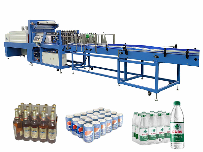 WD-350A Automatic Linear Packing Machine Plastic Film Bottle Shrink Wrapping Machine