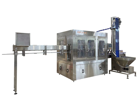 2000BPH PET Bottle Washing, Filling, and Capping Machine for Mineral Water---BY-XGF-8-8-3