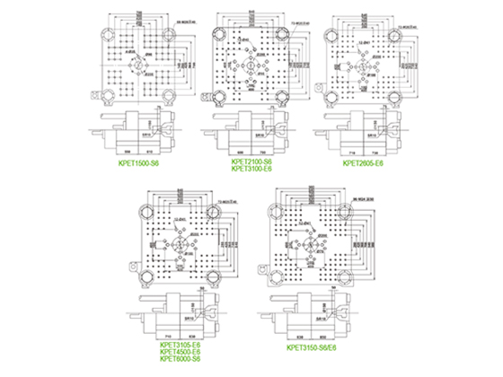 KPET Series High-Speed Specialized Injection Molding Machines for Preforms---KPET1500-56 (2880-1440)	
