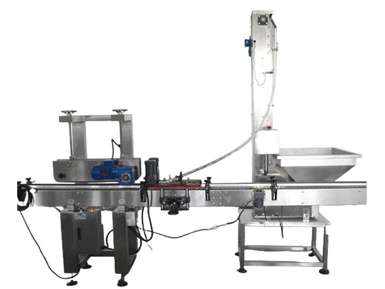 Automatic Cap Feeder + Automatic Capping Machine