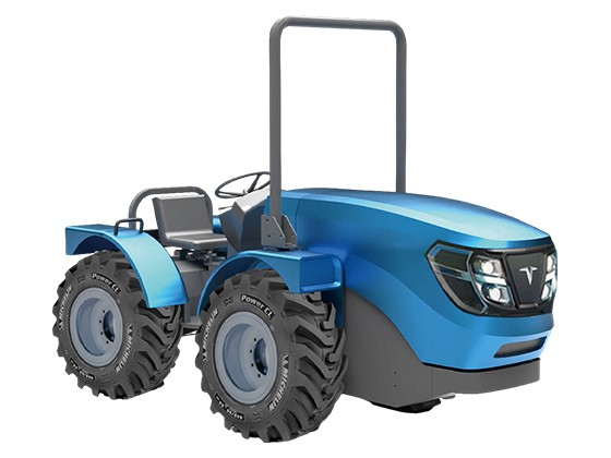 Articulated Middle Turning and Fully-Electric Tractor