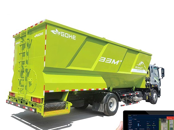Electrical truck-mounted TMR discharge robot