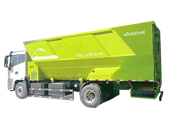 Electrical truck-mounted TMR discharge robot