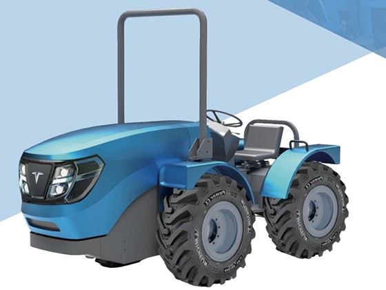 Articulated Middle Turning and Fully-Electric Tractor