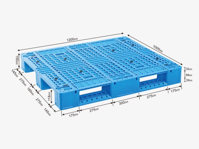 1210 Three-way entry plastic pallet