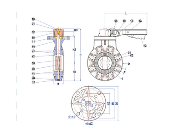 Handle Level Butterfly Valve---8" (200)	