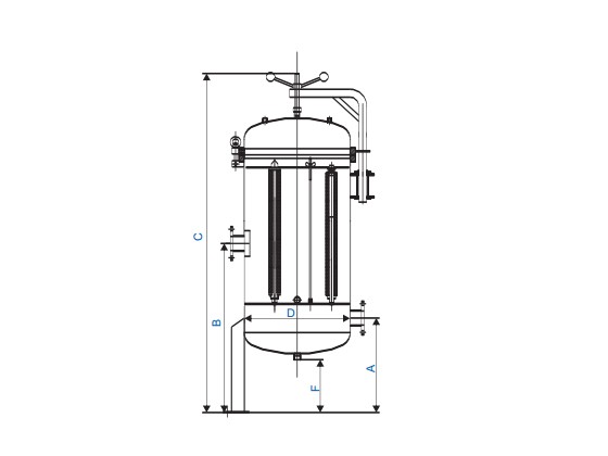 RO Plant Cartridge Filter Housing BN5-W27L4