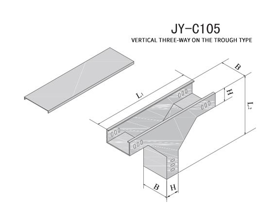 C105-50×25---Trough-Type Upper Vertical Tee Section