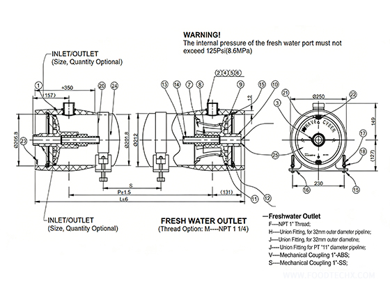 8-inch Side-port 4-element Membrane Vessel