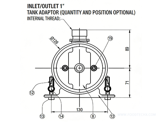 4-inch Side-port 2-element Membrane Vessel