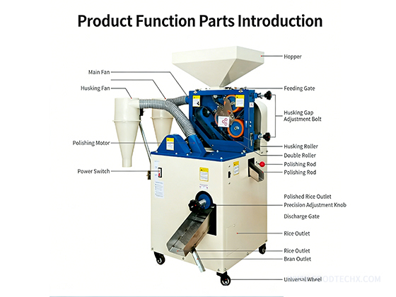 Combined Rice Huller and Mill