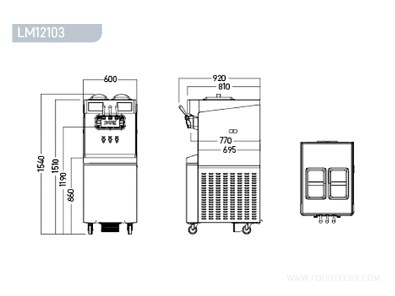 Vertical Double-Head Ice Cream Machine---H718D