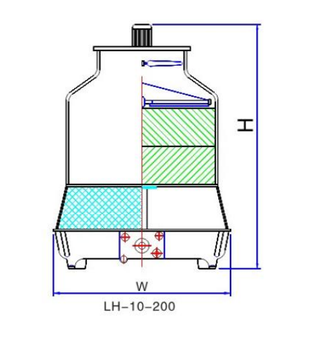 Counterflow circular cooling tower --- LH-25
