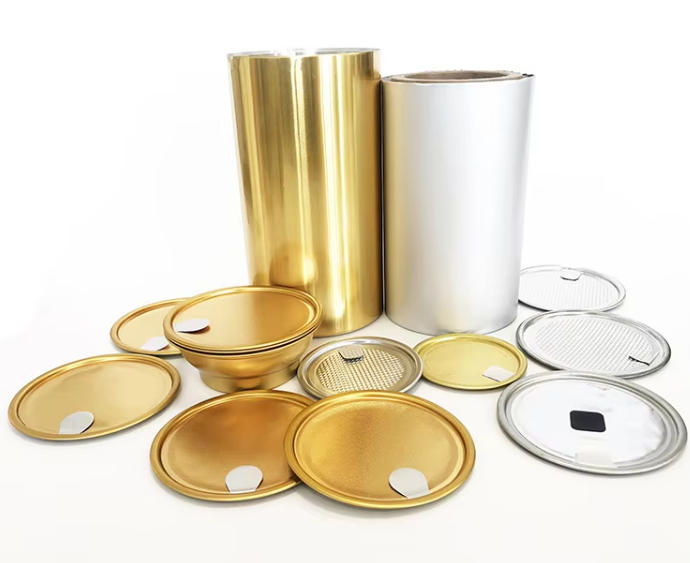 Aluminium foil for easy open peel off end