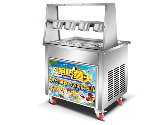Rectangular pan fried ice cream roll machie with 10 barrels---ZB-CBJ60