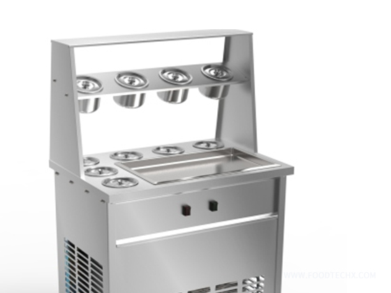 Rectangular pan fried ice cream roll machie with 10 barrels---ZB-CBJ60