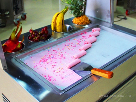 Rectangular pan fried ice cream roll machie with 10 barrels---ZB-CBJ60
