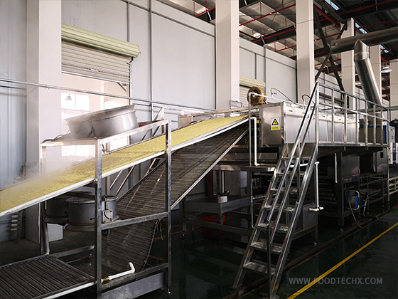 Deep-frying round noodle equipment