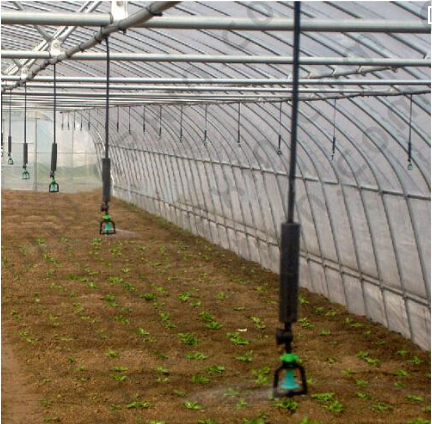 Rotary micro-sprinkler, suspended plastic sprinkler for irrigation