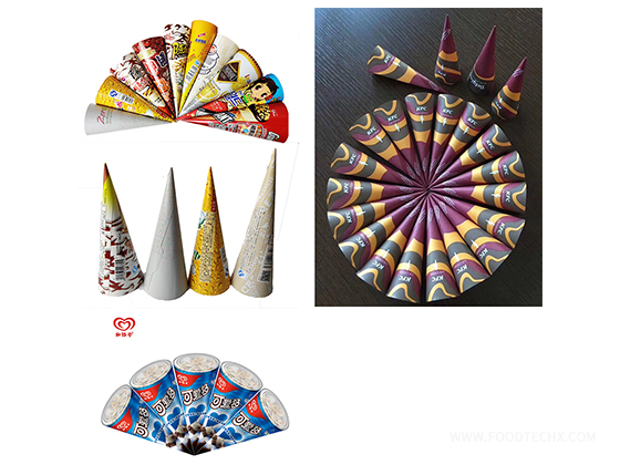 Ice cream cone wrapper machine