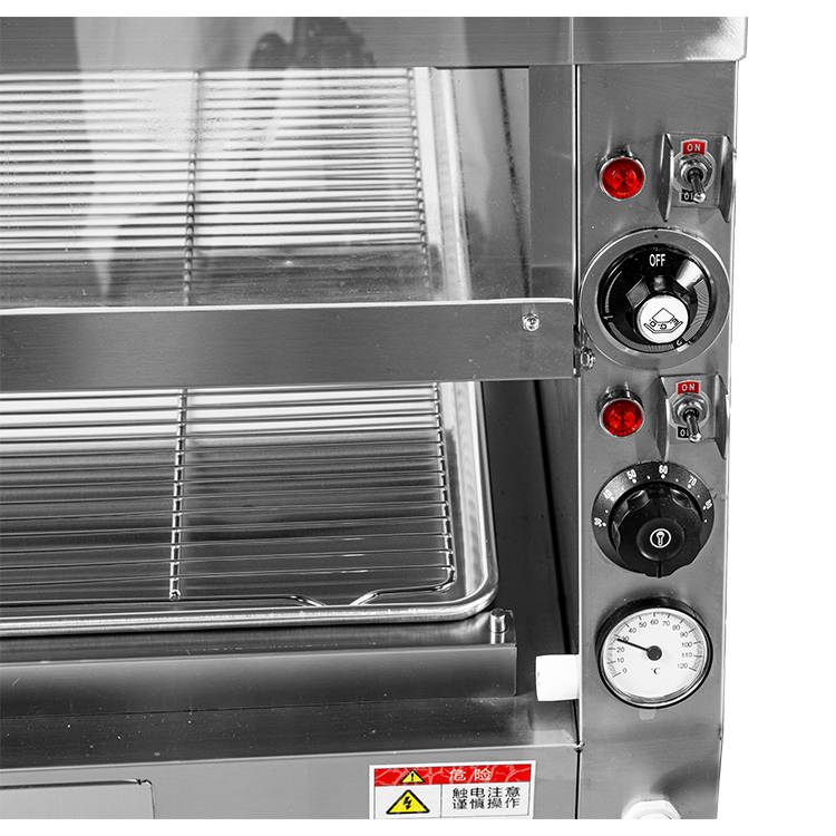 1.2M Mechanically operated display warming cabinet (manual water inlet)  IBWG-12M2