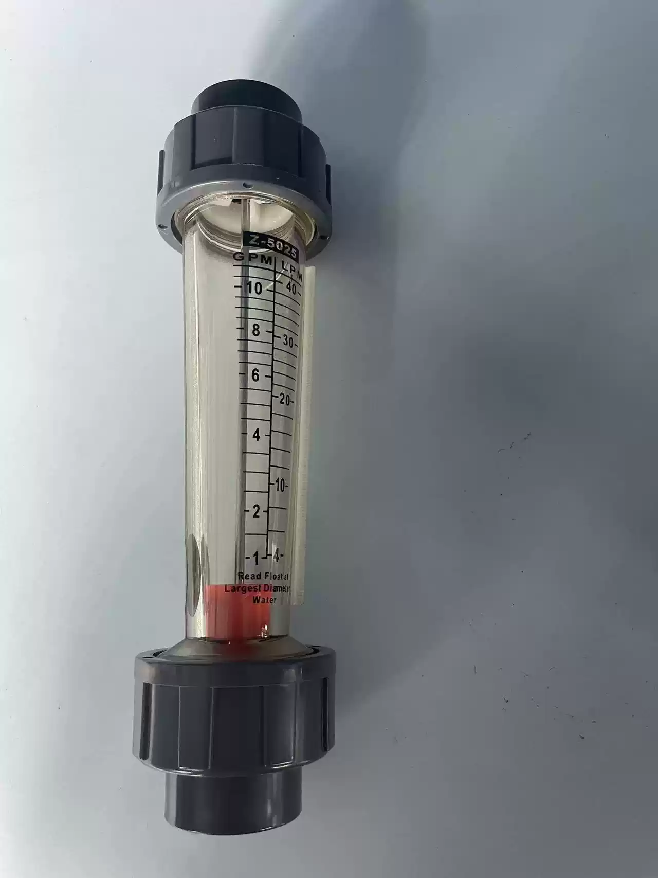 plastic tube flow mete Z-5025 for water treatment
