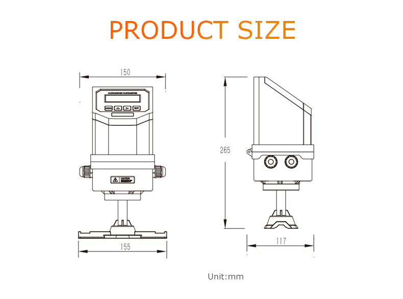Tubular ultrasonic flowmeter