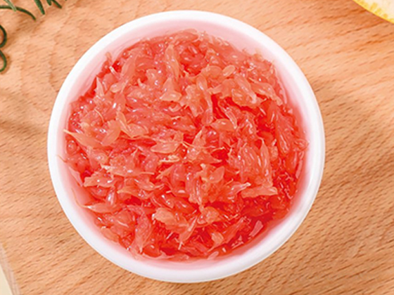 Canned red grapefruit with pulp