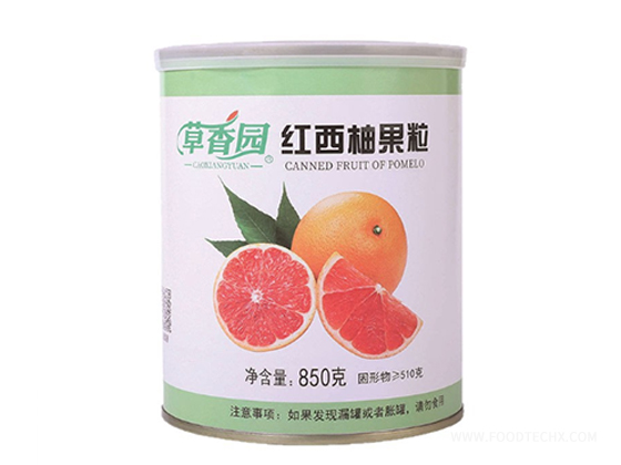 Canned red grapefruit with pulp