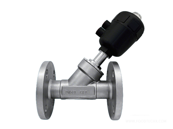 Pneumatic angle seat valve 