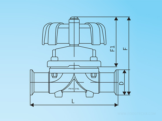 Straight way diaphragm valve---DN25