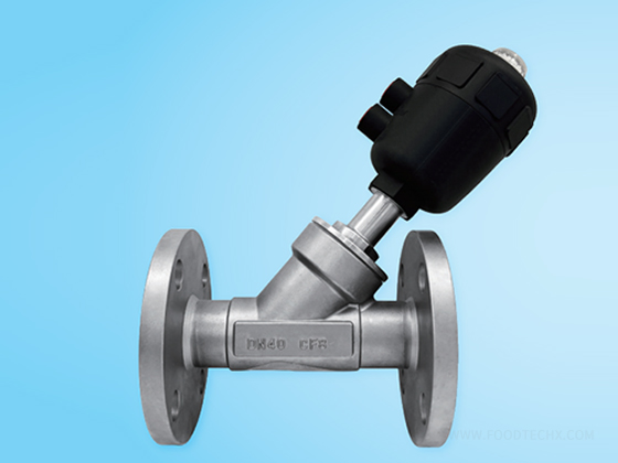 Pneumatic angle seat valve 