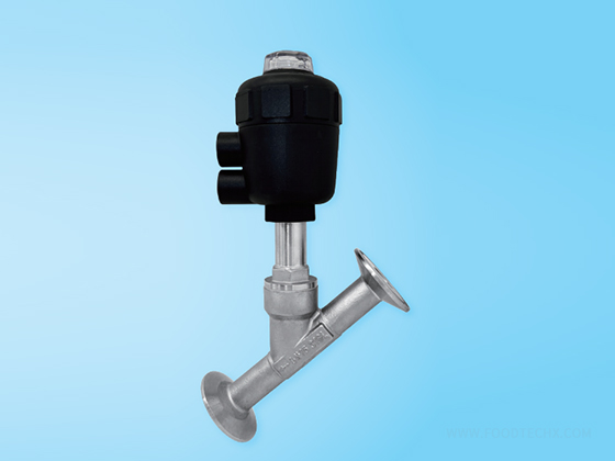Pneumatic angle seat valve 