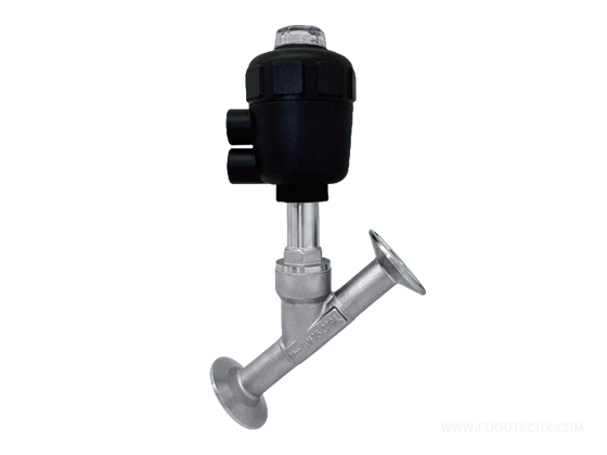 Pneumatic angle seat valve 