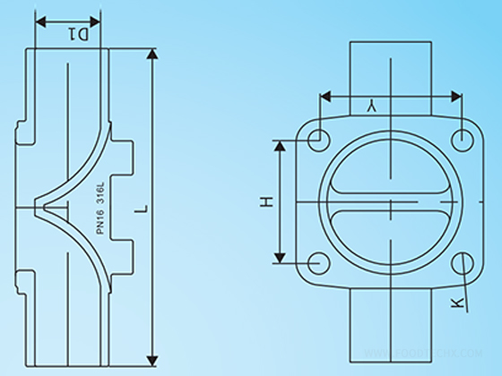 Straight way diaphragm valve---DN25