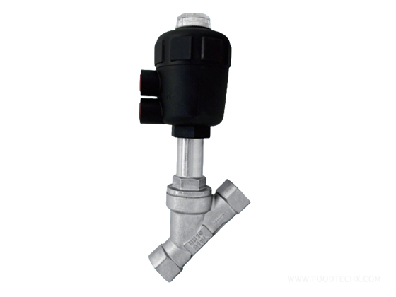 Pneumatic angle seat valve 